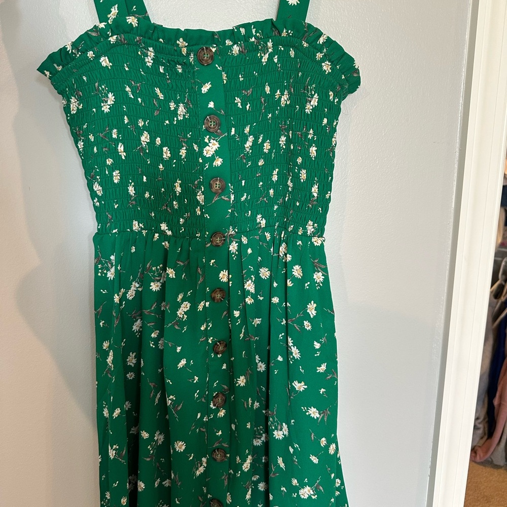 Green Floral Dress
